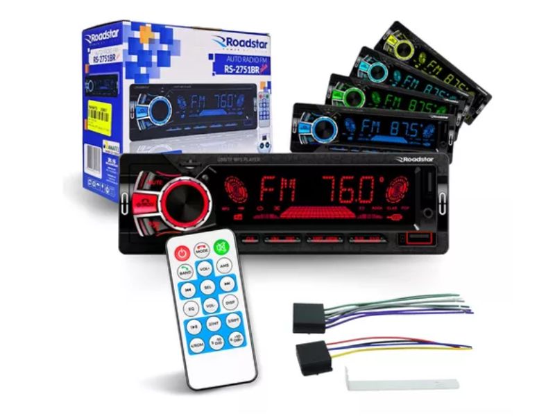Radio Automotivo Roadstar Rs-2751br Bluetooth Usb Aux Sd FM