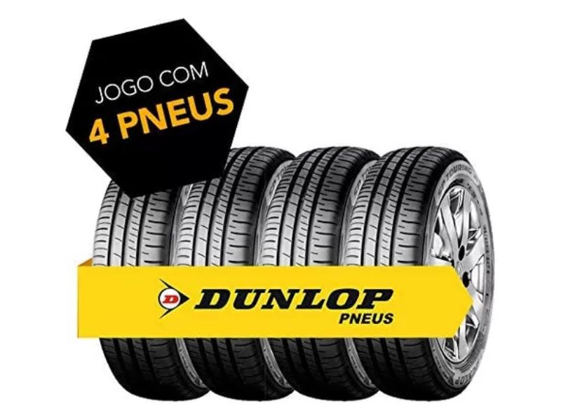 KIT com 4 Pneus 175/70/R13 DUNLOP Touring R1